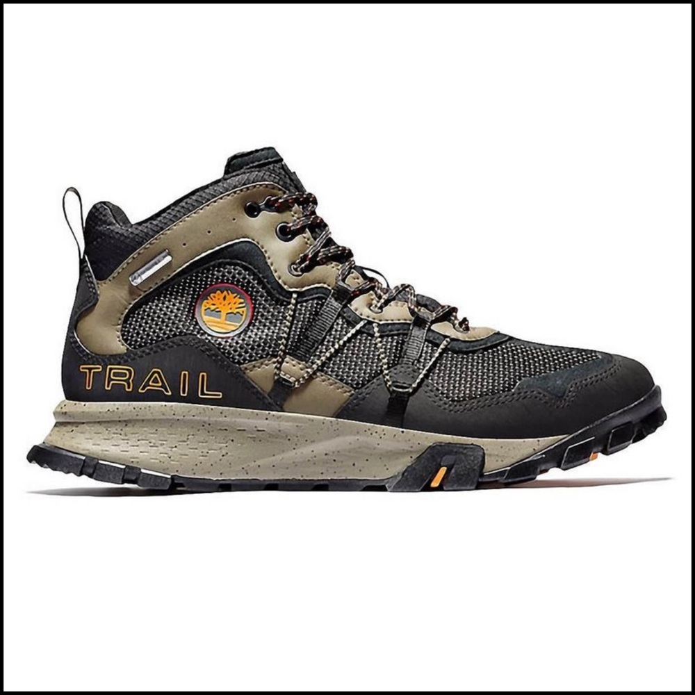 Timberland Garrison Trail Mid Hiker Boots Black W Brown 7.5